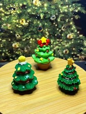 Christmas Dolls House Decoration Miniature Resin Christmas Tree For Xmas Decor