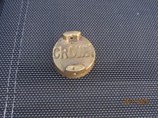 VINTAGE   CROWN  ,,   2 GALLON PETROL CAN BRASS LID....