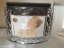 CRISTAL D'ARQUES Beutiful Curved Photo Frame Crystal 24% PbO FRANCE 10x15cm