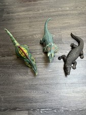 Dinosaur Crocodile Bundle 3 Large Squashy Plastic Toys 20-22inch Long EUC