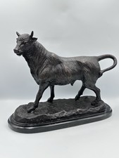 Large Vintage Bronze Bull On