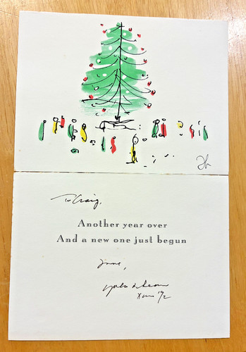 Yoko ono signed - yoko, card