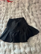 black pleated flared ra-ra