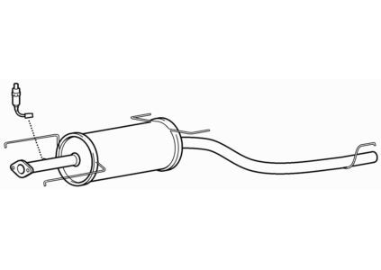 Rear exhaust silencer - rear,