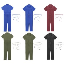 Mens Overalls Catsuit Dungarees Dustproof Jumpsuit Coverall Work Coverall Loose