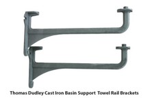 Thomas Dudley Basin Bracket 305mm 22" x 16" Basin Towel Rail 317788 (Pair)