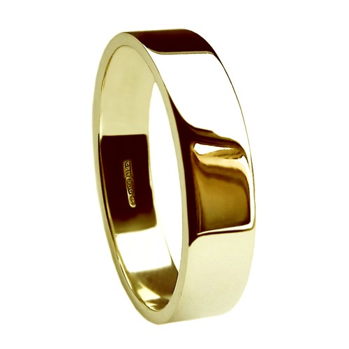 9ct yellow gold flat profile - yellow,