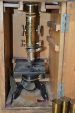 Antique E.Leitz Wetzlar No.163792 microscope & case
