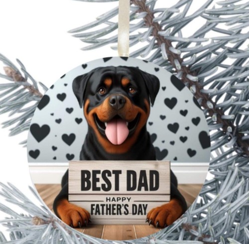 Rottweiler dog hanging bauble - rottweiler,