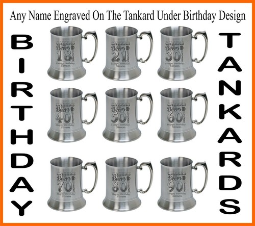 Personalised birthday tankard - personalised,
