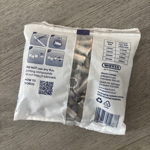 Hep2o hx60 15w push fit - hx60/15w, pipe