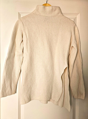 Massimo dutti ivory rib - ivory, rib-knit
