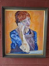 impressionistic portrait signed local artist