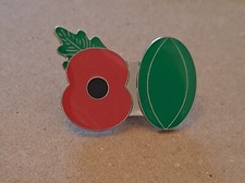 Poppie Pin, Badge,Rugby 2025 Rare New IN BAG, SUPPORTING IRELAND.