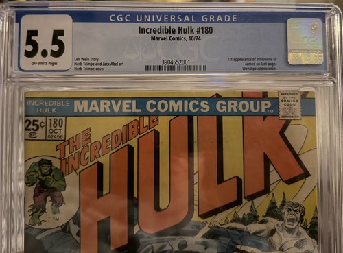 Incredible hulk 180 cgc - incredible, 5.5