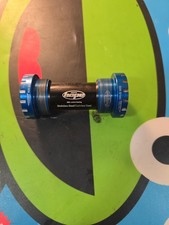 Hope BSA30 Bottom Bracket – Blue–Stainless Steel–Bearings Gritty / Needs Service
