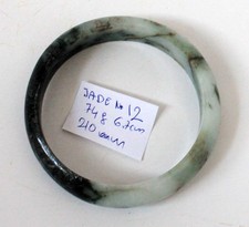 Round green Jade Bangle Women