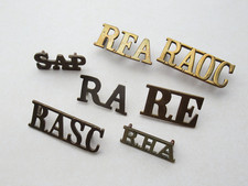 Mixed Lot of Brass Shoulder Titles