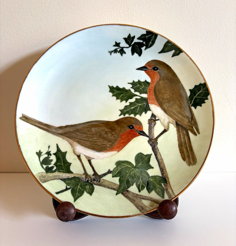 Vintage hand painted - vintage, robin