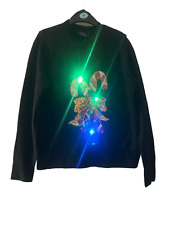 WOMENS GEORGE BLACK CHRISTMAS LED LIGHT UP TREE LIGHT JUMPER SWEATER XS-XL