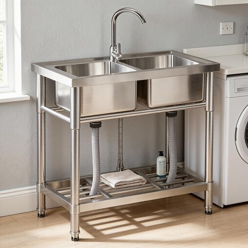 Double bowl stainless steel - stainless,