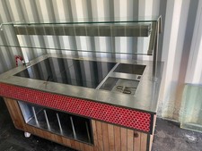 Commercial Hot Plate / Bain Marie Counter with Glass Gantry
