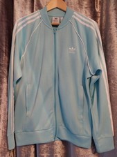 Adidas Superstar Tracksuit Jacket, Light Blue, Mens Size L, Excellent Condition