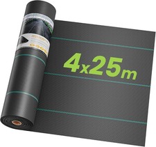 4m x 25m Heavy Duty Weed Control Membrane Garden Barrier UV Protection Patios