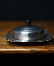 Vintage Chrome Plated Butter