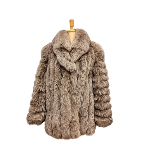 Silver fox real fur - silver,