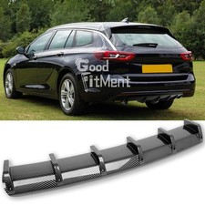 For Vauxhall Insignia Carbon Look Rear Bumper Spoiler Splitter Fins Body Kit