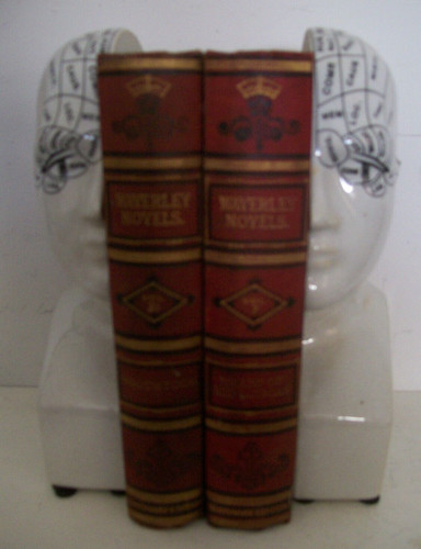 Pair fowler phrenology head - fowler,