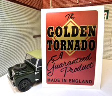 Vintage Golden Tornado Foot Pump Label Decal Land Rover Series 1 2 2a 3 Tool Kit