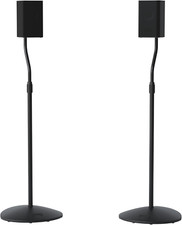 Sanus Adjustable Height Speaker Stand - Extends 28" to 38" - Holds Satellite & S