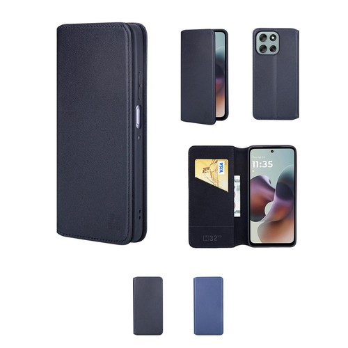 Real leather book wallet - real,