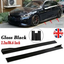 86.6'' Gloss Black Side Skirts Rocker Splitters Lip For AUDI A3 A4 A5 A6 A7 Hot