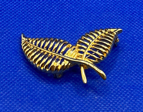 Vintage gold plated leaf - vintage,