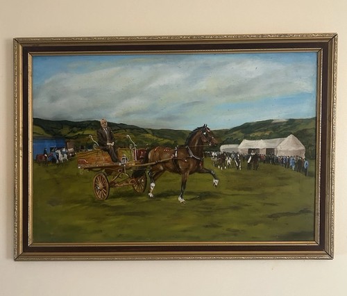 Large 1981 oil painting horse - 1981,