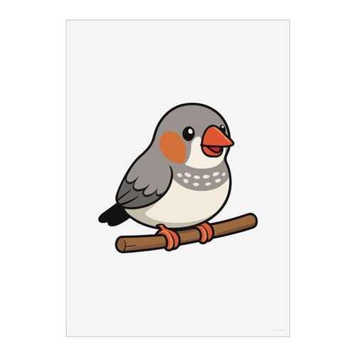Zebra finch wall art poster - art,