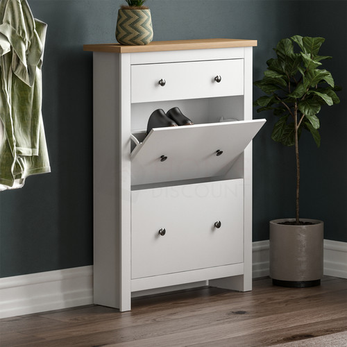 White shoe rack - white, cabinet