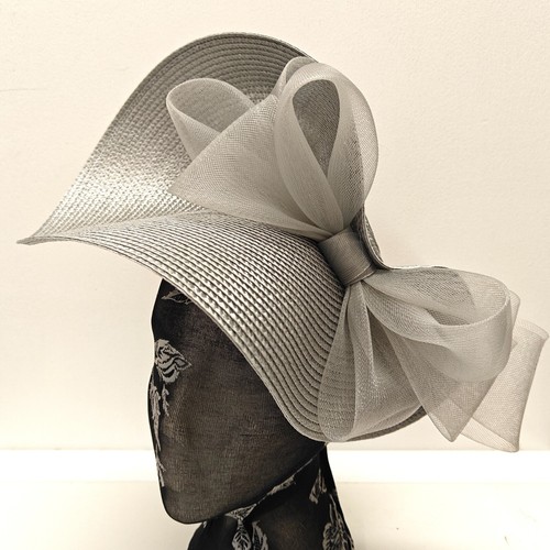 Silver grey large straw - grey,