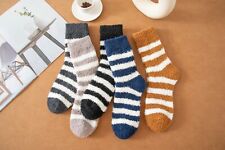 Pairs Men Soft Fluffy Bed Socks Winter Warm Lounge Slipper Fleece Sock