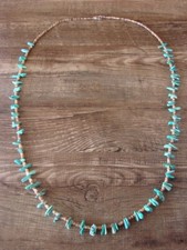 Santo Domingo Indian Turquoise Heishi 31" Necklace by Eileen Coriz