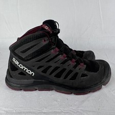 Salomon Synapse Womens Mid Hiking Trail Shoe Size US 9.5 Black Purple