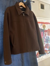 Guess Jeans Brown wool bomber jacket, never worn collared   100% wool, RRP £200