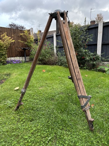 Vintage wooden theodolite - a,