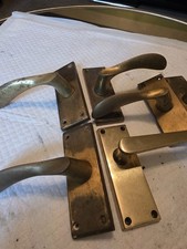  Victorian brass door handles