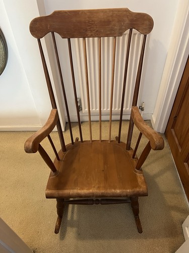 Large vintage wooden rocking - vintage,