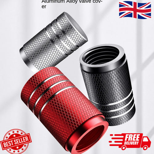 Car tyre valve caps - 4x, knurled