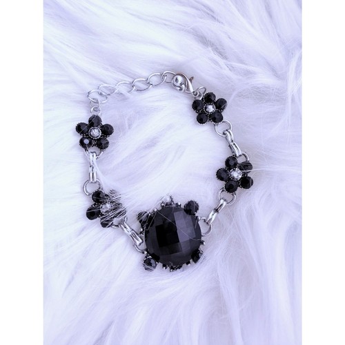Vintage black resin flower - vintage,